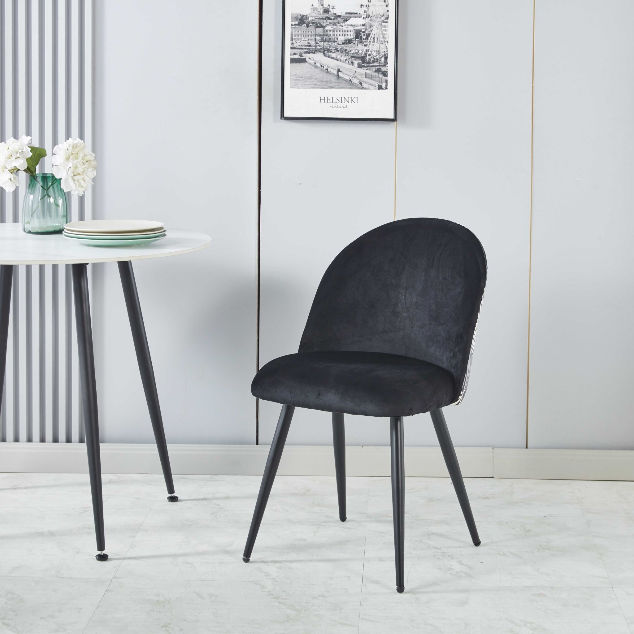 Fernando Dining Chair with Fern Pattern - Set of 4